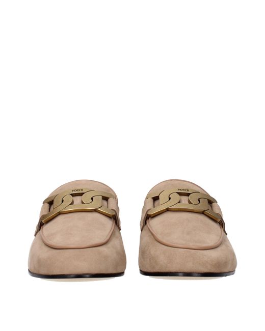 Tod's Natural Tod 's Mocassini Frau Wildleder Beige/Cappuccino