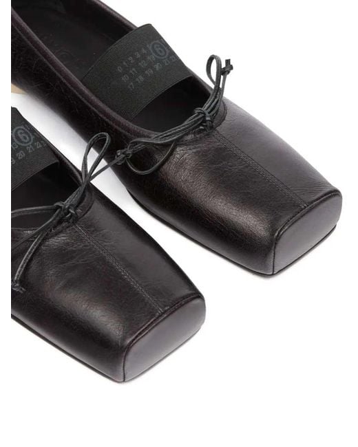 MM6 by Maison Margiela Black Ballerinas With Knot