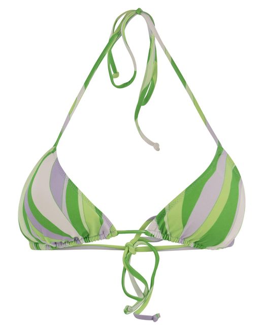 Triangle pour femmes avec imprimé vague Mc2 Saint Barth en coloris Green