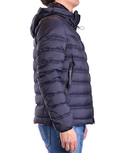 Peuterey Blue Hooded Zip-Up Jacket With Front Pockets for men