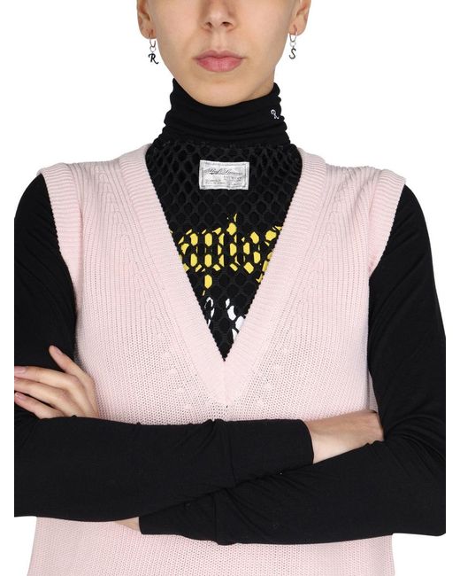 Raf Simons Pink Knitted Vest