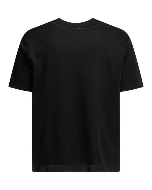 Herno Black "E Polo" Crew Neck T Shirt