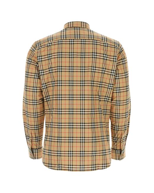 Burberry Multicolor Embroidered Poplin Shirt for men