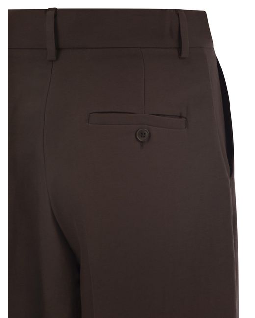 Weekend by Maxmara Brown Wochenende Max Mara Ballo Technische Baumwollpalazzo -Hosen
