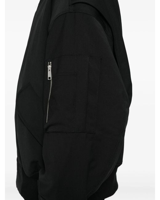 Entire studios Black Broad Bomber Wool Wool