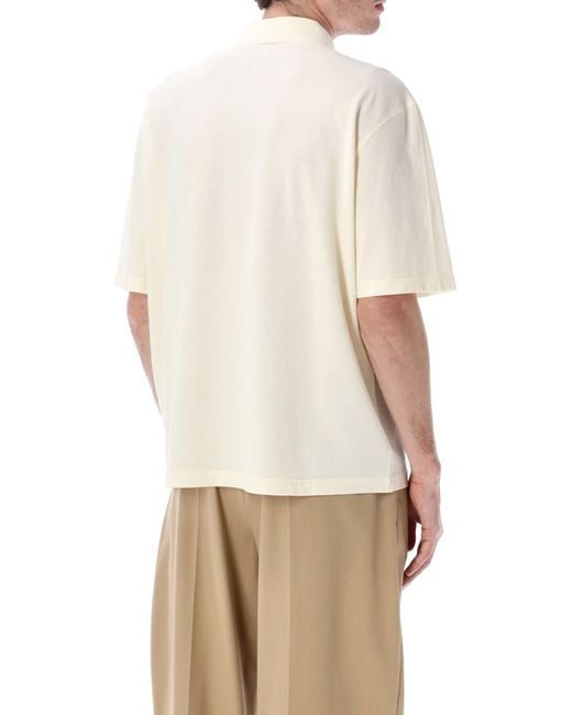 AMI Natural Ami Paris Ami De Coeur Crochet Polo for men