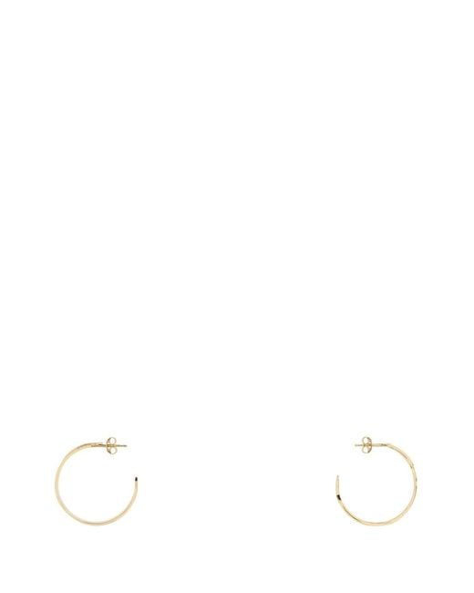 Givenchy White Metal Tape Earrings