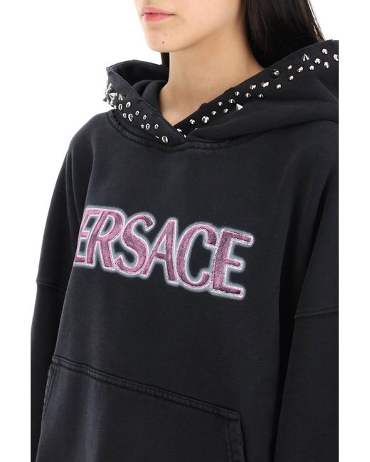 Versace Hoodie Met Studs in het Black