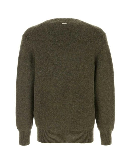 Ferragamo Green Salvatore Dark Cashmere Sweater for men