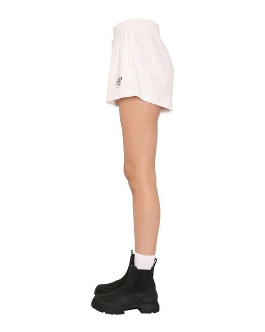 Être Cécile White Sponge Shorts