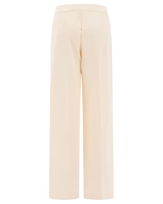 Max Mara White Elegant Trousers