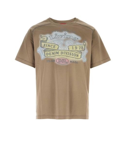 DIESEL Multicolor Cappuccino Cotton T Forb T Shirt
