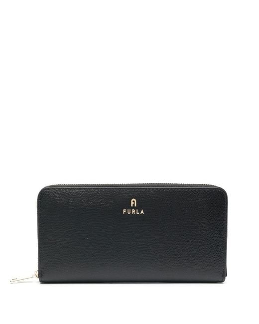 Furla Black Camelia Xl Zip Around