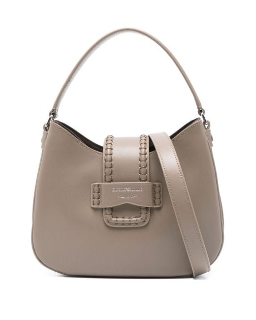 Emporio Armani Gray Small Leder Umhängetasche