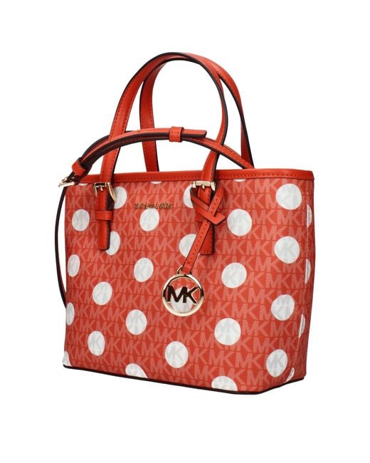 Michael Kors Red Pants And Pouches Fabric/Clay