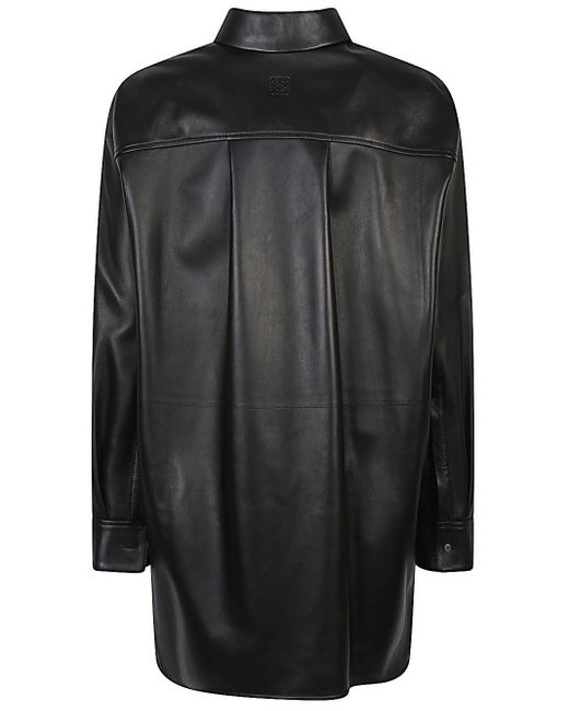 Loewe Gray Leather Shirt