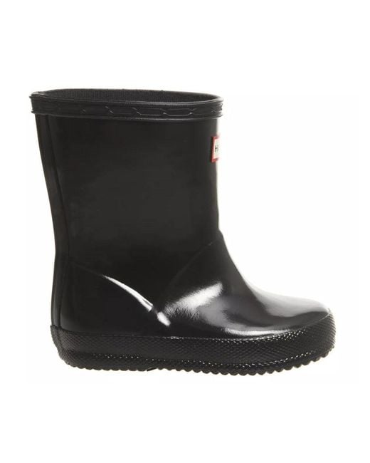 Hunter Black "First Classic Gloss" Boots