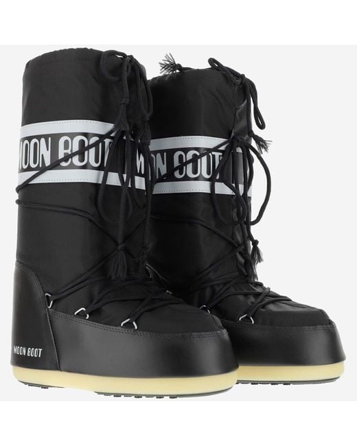 Moon Boot Black Icon Nylon High Boots