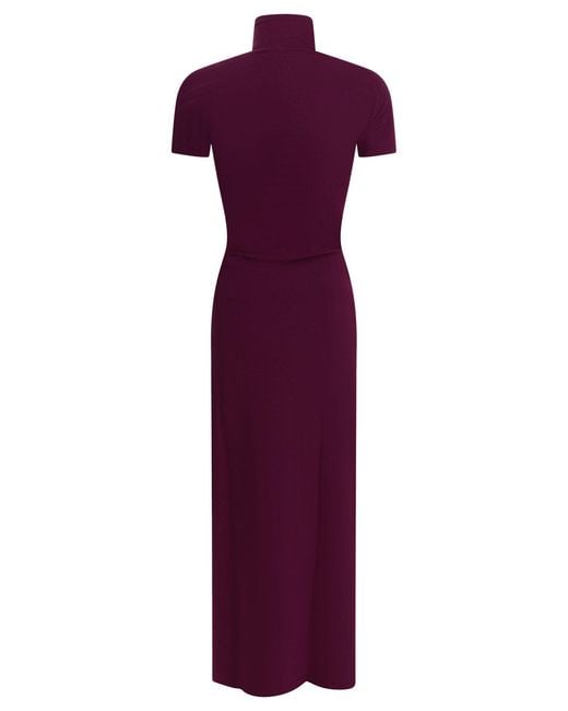 Alaïa Purple Cut Out Bodycon Dress