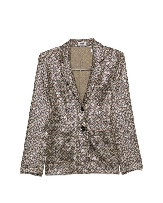 Siyu Brown Tallis Single-Breasted Jacket