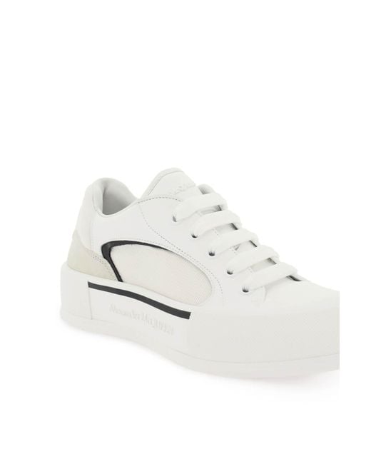 Alexander McQueen Deck Plimsoll -Sneaker in White für Herren