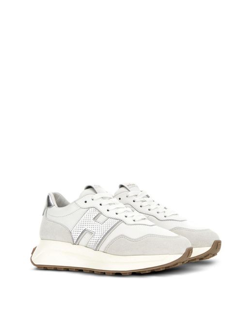 Hogan White H641 Leather Sneakers