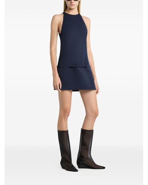 Courreges Blue A-Line Mini Dress