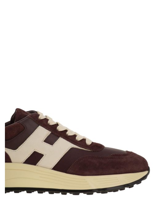 Hogan Brown Hyperlight Suede Trainers for men