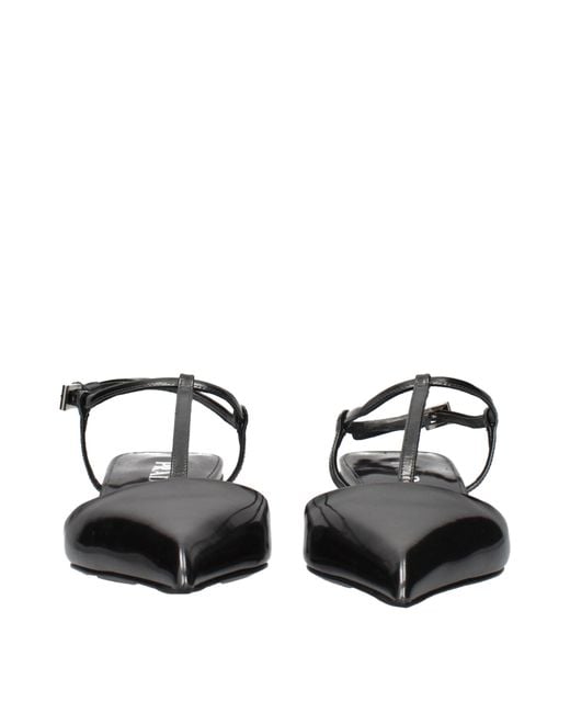 Prada Black Sandals/Anthracite Leather