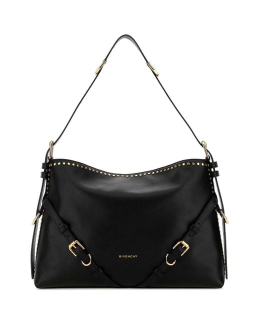 Givenchy Black Leather Medium Voyou Shopping Bag
