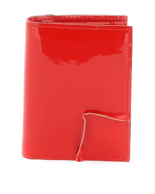 Portafoglio bifold in vernice di Comme des Garçons in Red da Uomo