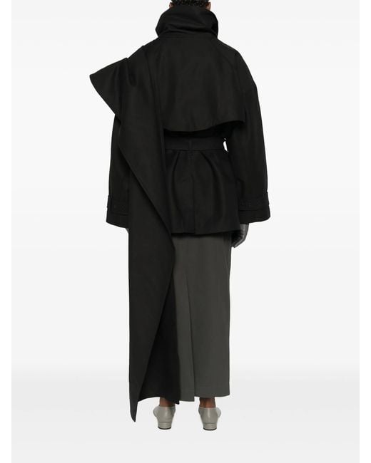 Entire studios Black Mini Scarfcoat