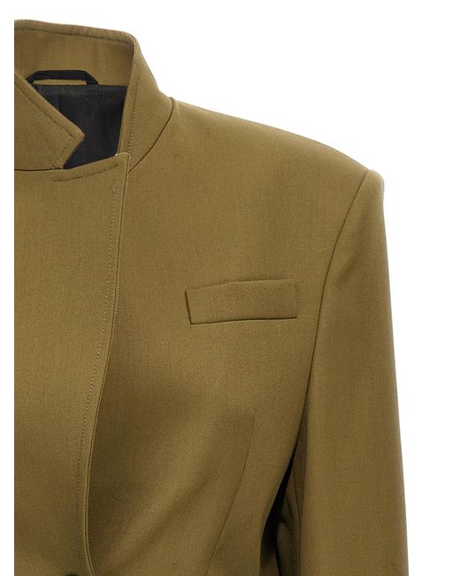 The Attico De Attico Maxi -schouderriem Blazer in het Green