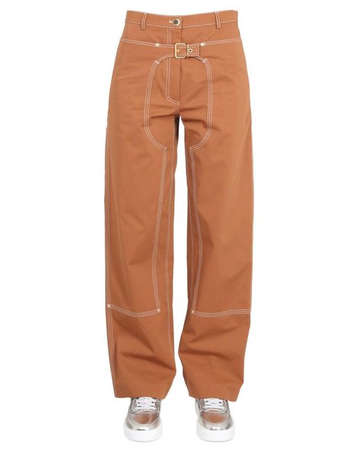 Stella McCartney Brown Pants With Buckle
