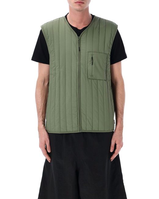 Rains Green Banja Quilted Liner Vest for men