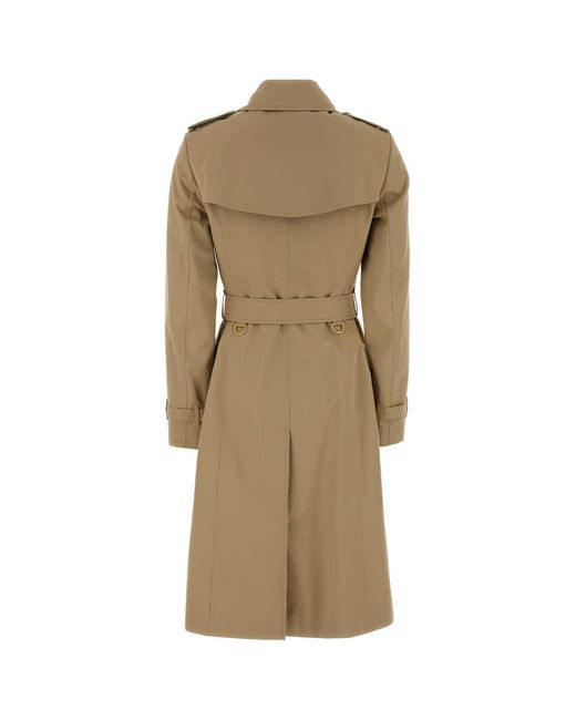 Burberry Natural Double-Breasted Trench Coat