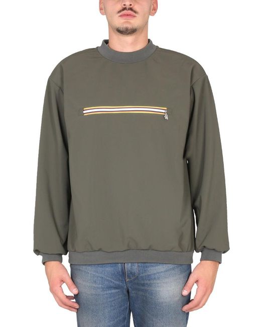 K-Way Gray Sweatshirt With Front Pocket for men