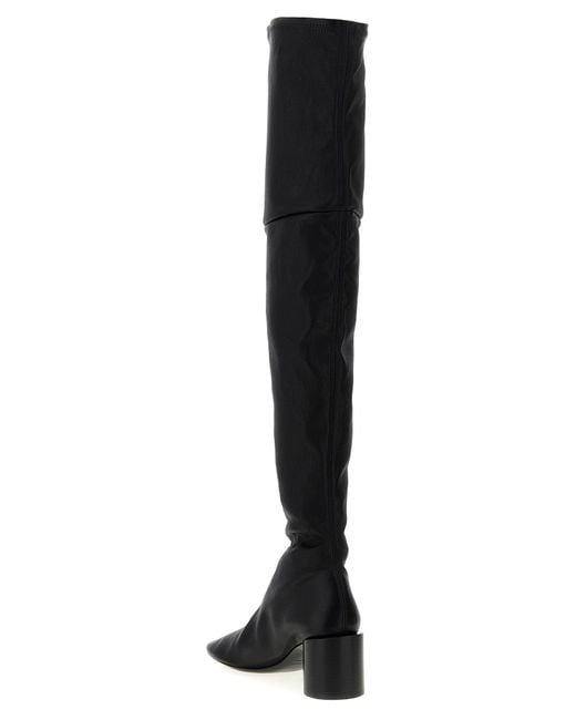 Jil Sander Black Tall Stretch Nappa Leather Boots