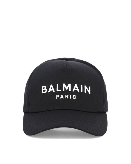 Balmain Paris Bestickter Kappe in het Black