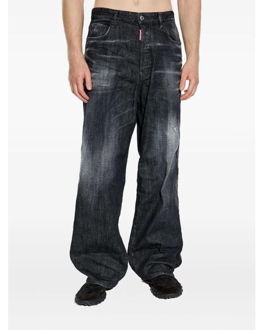 DSquared² Blue Pants 5 Pockets for men