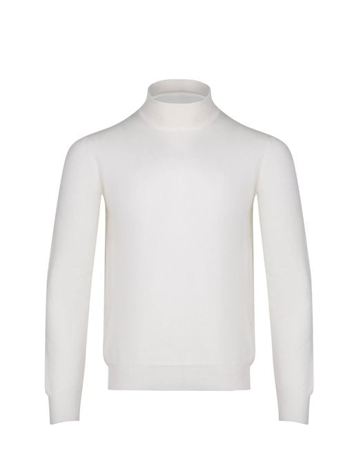 Pull en laine vierge Tagliatore pour homme en coloris White