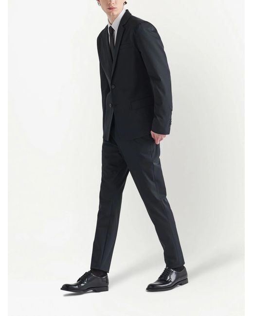 Prada Black Single-Breasted Techno Suit for men