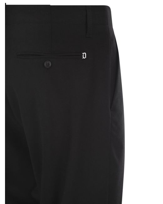 Dondup Black Ben Carrot Pants for men