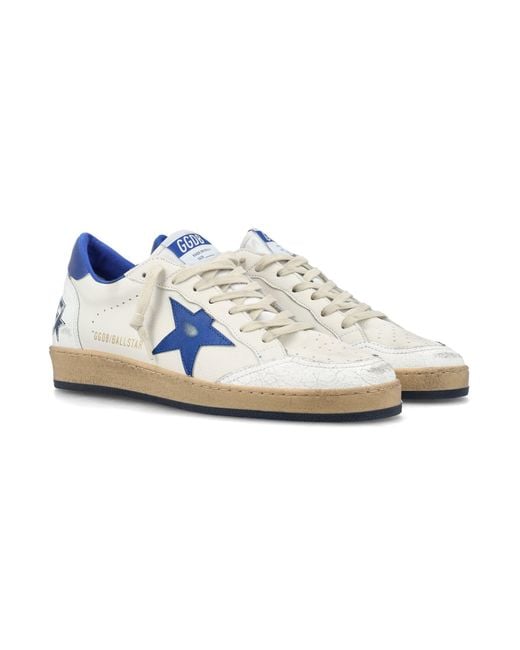 Golden Goose Deluxe Brand Blue Premium Leather Sneakers For