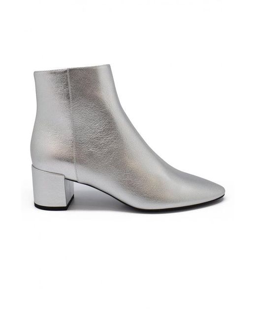 Saint Laurent Gray Loulou 50 Ankle Boots