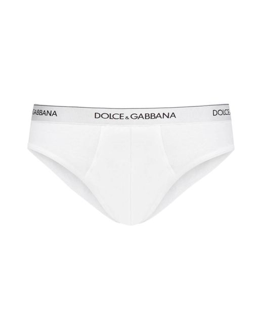 Dolce & Gabbana White Unterwäsche Slips Bi Pack