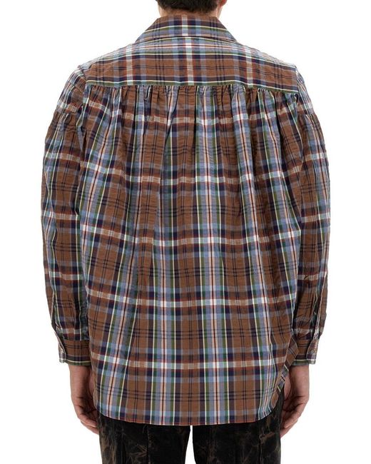 A.I.E. Gray Seersucker Cotton Shirt for men