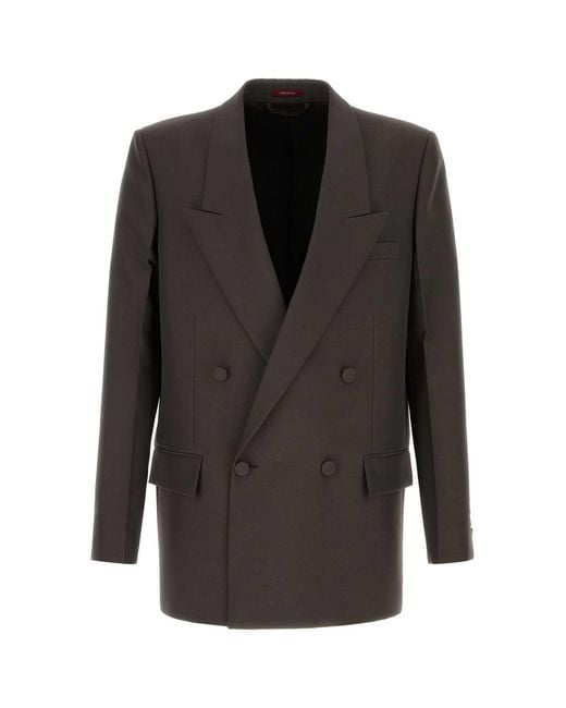 Gucci Black Chocolate Panama Blazer for men