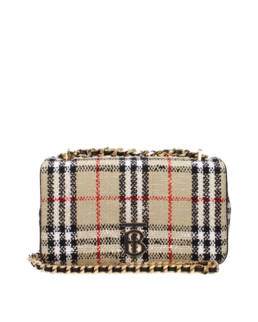 Burberry Schoudertassen Lola Vrouw Stoffen Beige/zwart in het Multicolor