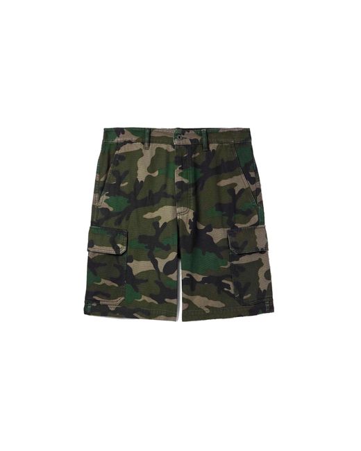 Valentino Green Camouflage Cargo Shorts for men